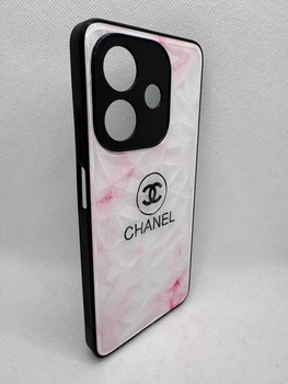 Чехол Кристалл Бренд для Oppo A3x 5G / A3x 4G / A40 4G / A60 5G / A3 5G Chanel Розовый