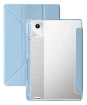 Чехол Transparent Origami на Lenovo Tab M11 (11") / чехол для планшета с функцией подставки / (голубой)