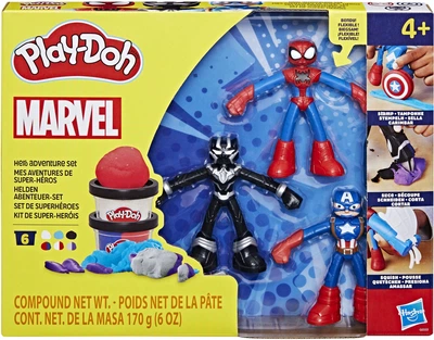 Zestaw kreatywny z masą plastyczną Hasbro Play-Doh Marvel Przygody bohaterów (G0333)