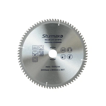 Диск пильный по дереву Sturmax 9022M-255-30-80TA
