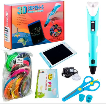 Творчий набір 3D ручка Pen 6+ із планшетом для малювання AND436 для дітей
