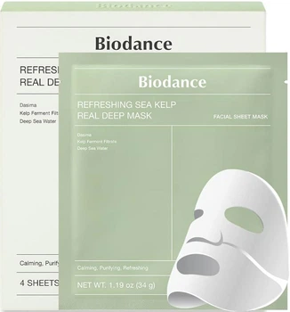 Ночная гидрогелевая маска Biodance Refreshing Sea Kelp Real Deep Mask 34 г х 4 шт