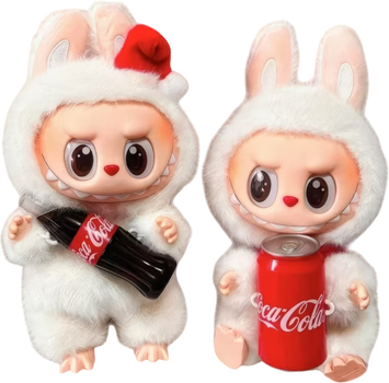 Мягкая игрушка-сюрприз брелок The Monsters с бутылкой или банкой Coca-Cola (4820176310736)