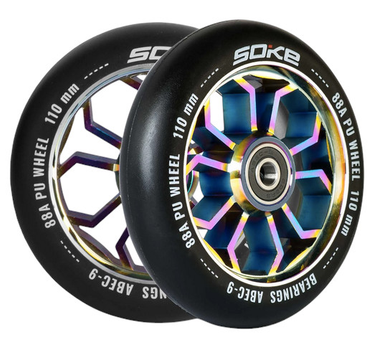 Kolka do hulajnogi Soke 110 mm rainbow 2 szt. 1678 (5908220478522)
