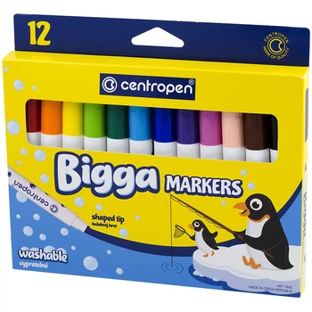 Фломастери Centropen Bigga 12 кольорів (7650/12)