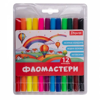 Фломастери 1 Вересня Classic 12 кольорів (650547)