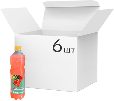 Упаковка напитка слабогазированного Ever Aid Комбуча 100% Watermelon 0.75 л х 6 шт (14820183002980)
