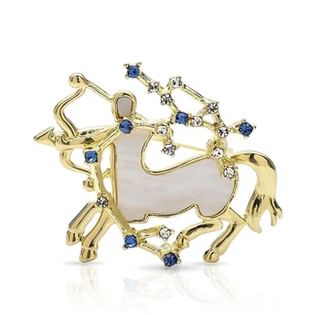 Брошь BROCHE бижутерия Знаки Зодиака Стрелец золотистая BRBF114980