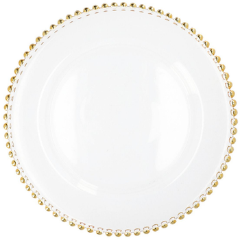 Talerz Homla Golden Balls szklany 33 cm (5904183807546)