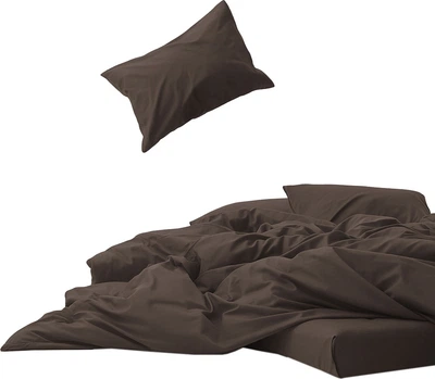 Простынь на резинке MirSon Soft Touch of Satin 010 Chocolate 120x200 см (2200011280615)