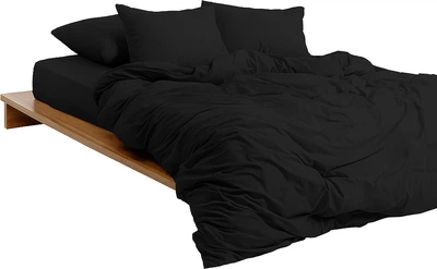 Простирадло на гумці MirSon Soft Touch of Satin 006 Black 70x190 см (2200011278469)