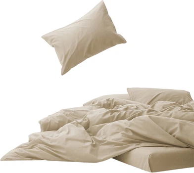 Простынь MirSon Soft Touch of Satin 016 Creamy 200x220 см (2200011283517)