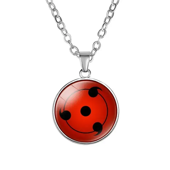 Кулон подвеска Наруто Sharingan Shippuuden в виде глаз Аниме амулет талисман Naruto серебристый
