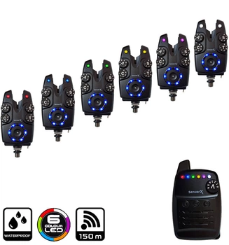 Набор карповых сигнализаторов поклевки World4Carp Sensor X 6+1,WC360-6
