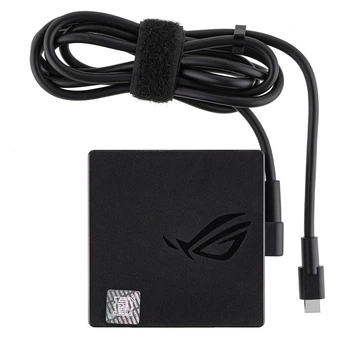 Блок живлення для ноутбука ASUS USB‑C (Type‑C) 130W, квадратний, чорний — потрібен кабель