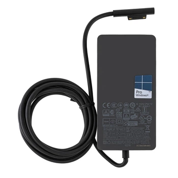 Блок живлення для планшета Microsoft Surface 15V 6.3A 102W, 6‑pin, чорний (без кабелю) — сумісний із Surface Pro 5, Pro 6, Pro 4, Pro3, Book