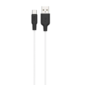 Дата кабель HOCO X21 Plus Silicone Type-C Cable (1m) (Чорний / Білий) (104663)