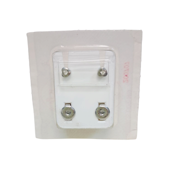 Гвоздики для прокола ушей пистолетом Studex средние R502W-4 сталь сердце с камнем стерильные, пара USA