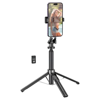 Монопод-трипод HOCO K21 Stream aluminum alloy live broadcast holder 1.37m Black