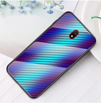 Панель Logarm Knitin Carbon для Xiaomi Redmi 8A Синий Без бренда