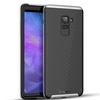 Чехол iPaky TPU+PC для Samsung A730 Galaxy A8 Plus 2018 Черный / Серебристый