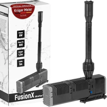 Насос-фонтан с двойным фильтром Kruger Meier FusionX 1200 для декоративного пруда 3-в-1 (600 л/ч)