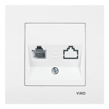 Розетка компьютерная RJ45 Viko Karre белая