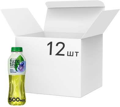Упаковка холодного чаю Fuzetea Зелений зі смаком лохини та лаванди 0.5 л x 12 шт (5449000325273)