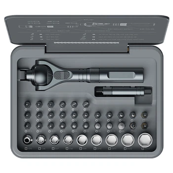 Поворотная отвертка трещотка с набором бит Duka ATuMan Ratchet Screwdriver RS2 (40в1)