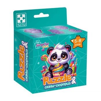 Гра розвиваюча пазли із сюрпризом "Панда" (укр), Vladi Toys, VT8030-08