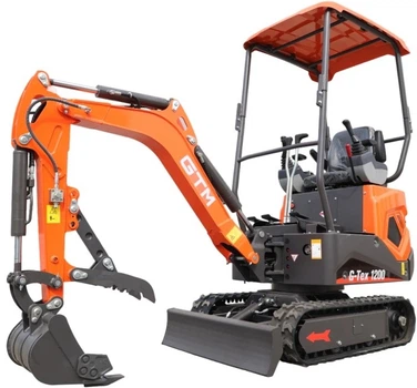 Миниэкскаватор дизельный GTM G-Tex 1200 (7.5 кВт, 10.2 л.с., до 1.72 м, 1200 кг)