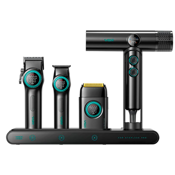 Набор VGR STEPLERSS RPO 4 IN 1 BLACK, машинка для стрижки, триммер, электробритва, фен