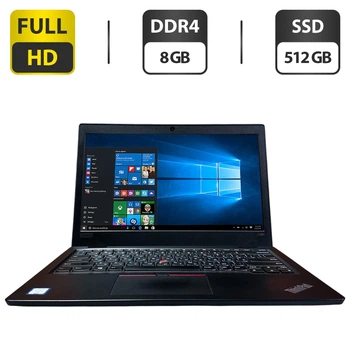 Ультрабук Б-класс Lenovo ThinkPad L380 / 13.3" (1920x1080) IPS / Intel Core i3-8130U (2 (4) ядра по 2.2 - 3.4 GHz) / 8 GB DDR4 / 512 GB SSD / Intel UHD Graphics 620 / WebCam б/у
