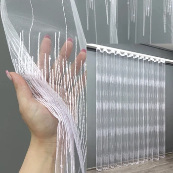 Тюль VR-Textil 1730т Фатин з вишивкою Холодний білий 300х270 см (42-0791)