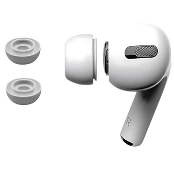 Силиконовые амбушюры для AirPods Pro 1 / 2 с отверстиями для уменьшения давления (пара), M white