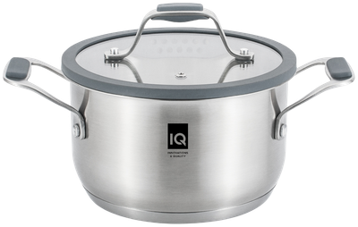Каструля IQ Be Brave нержавіюча сталь 5.5 л з кришкою 24 см (IQ-2052-24)