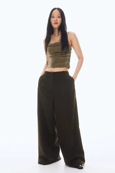 Топ H&M 271248581 XS Хакі/Срібло