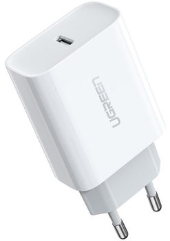 Ładowarka sieciowa Ugreen CD137 Type-C PD 18 W White (6957303864508)
