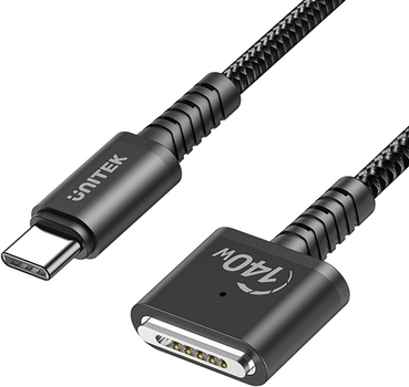 Kabel Unitek USB Type-C - Apple MagSafe 3 140W 2 m Black (C14121BK-2M)