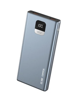 Повербанк 10000 mAh 22,5W с 3 выходами USB A type C тайп си powerbank FONENG metal GT100 быстрая зарядка металлический алюминиевый пауэрбанк для телефона эпл apple айфона iphone самсунг samsung android роутера power bank с дисплеем легкий портативный