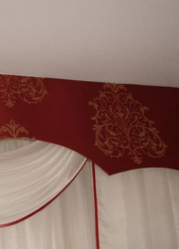 Жесткий ламбрекен Firanka каскад Damask 3м Терракотовый (142_4ж)