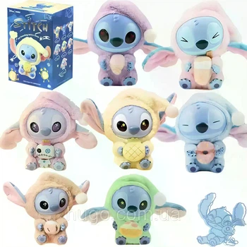 Лабубу Labubu СТІЧ Stitch м'яка іграшка сюрприз 15см трендовий брелок лялька аксесуар для сумки рюкзака випадковий персонаж з колекції в подарунковій коробці
