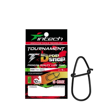 Застібка Intech Tournament Drop Snap Matt black (9 шт) #000