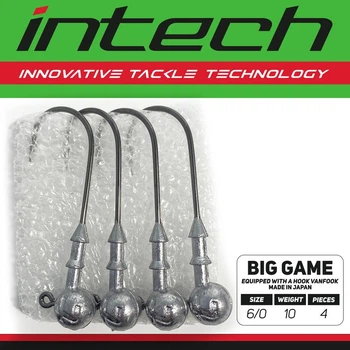 Джиг-головка Intech Big Game Puncher No6/0, 10 г (4 шт.)(FS_D46C10A8E99B)