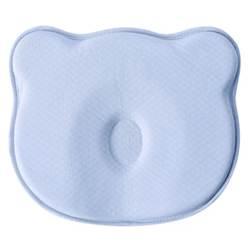 Детская ортопедическая подушка BabyComfort PAPAELLA 27×22×3 см с эффектом памяти мишка голубая (8-35862*003)