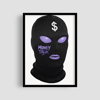 Постер Roomy "Money Talk" Белая рамка с глянцевым стеклом A1 (84.1x59.4 cm.)