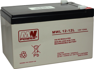 Akumulator MW Power VRLA AGM MWL 12-12 12V 12Ah (5901885207490)