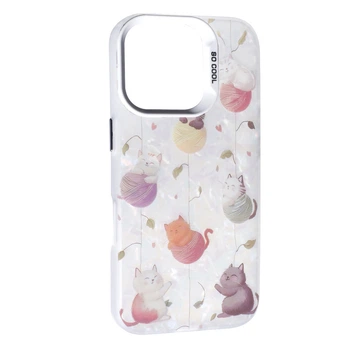 Чехол Soft Milky для Apple iPhone 16 Pro Max Cat with threads