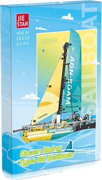 Klocki konstrukcyjne LeanToys Model jachtu typ 65 675 elementów 24706 (5905991057567)