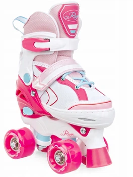Детские ролики квады Raven Lia Pink LED размер 34-37 (kn149)
